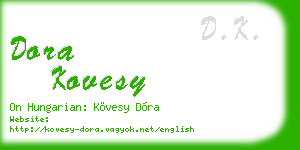 dora kovesy business card